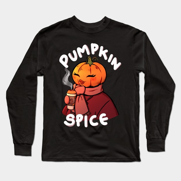 Pumpkin Spice Long Sleeve T-Shirt by Fazara